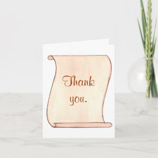 Tarjeta De Agradecimiento Boda de pergamino marrón y pekinés Gracias Cartas