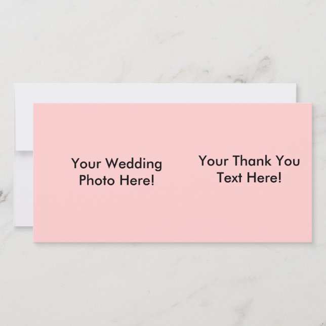 Tarjeta De Agradecimiento Boda de personalizable Foto - ¡Tarjeta de agradeci (Anverso)