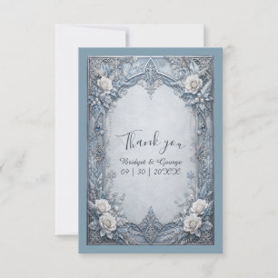 Tarjeta De Agradecimiento Boda de plata de invierno gótico medieval