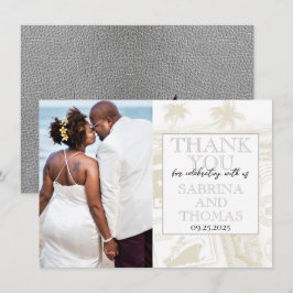 Tarjeta De Agradecimiento Boda de Plata Puerto Rico Gracias