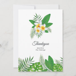 Tarjeta De Agradecimiento Boda de playa Aloha Tropical Luau