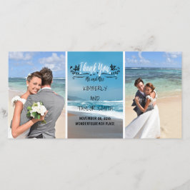 Tarjeta De Agradecimiento Boda de playa Gracias