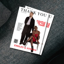 Boda de portada de la revista de código QR