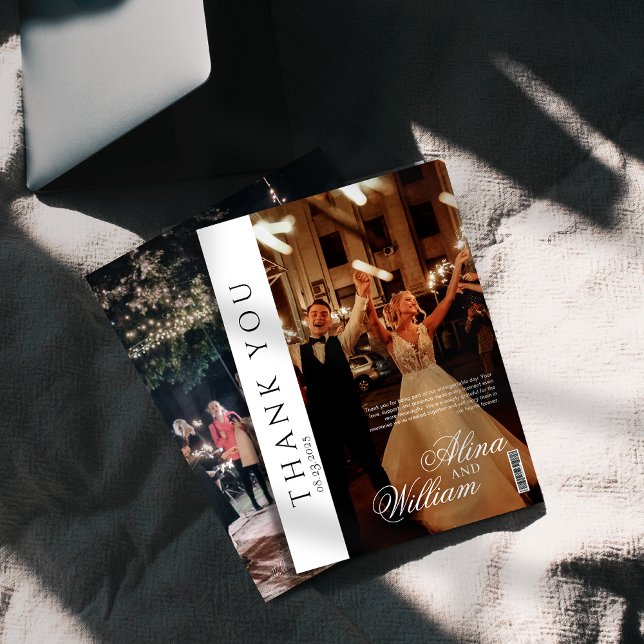 Tarjeta De Agradecimiento Boda de portada de la revista editorial (Subido por el creador)