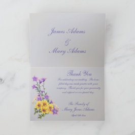 Tarjeta De Agradecimiento Boda de primavera en el jardín de jilguero