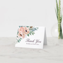 Tarjeta De Agradecimiento Boda de radiaciones de amapola