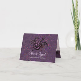 Tarjeta De Agradecimiento Boda de Romance Oscuro - Gracias