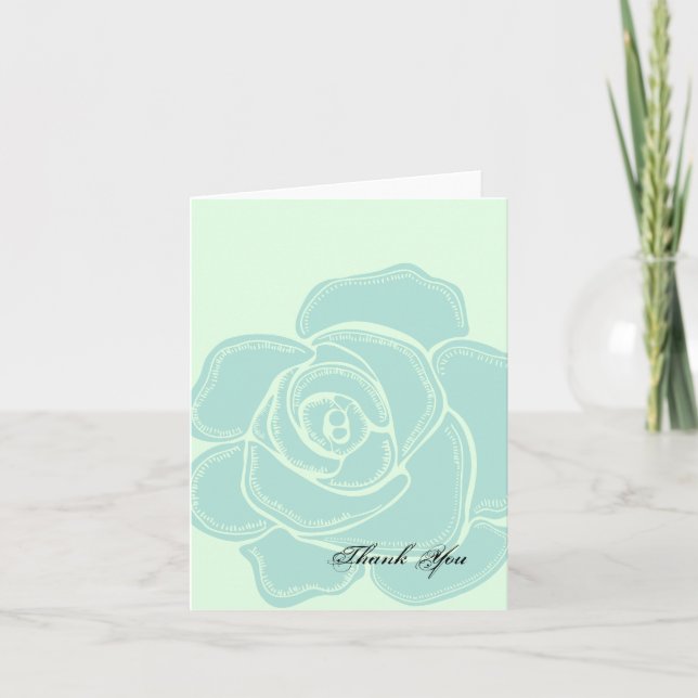 Tarjeta De Agradecimiento Boda de Rosa de fábrica (Anverso)