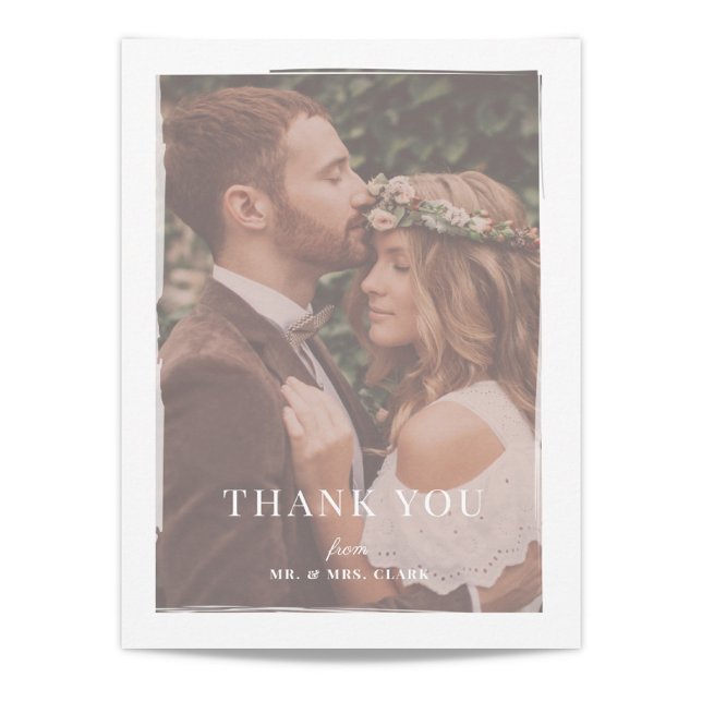 Tarjeta De Agradecimiento Boda de superposición cepillado Gracias (Subido por el creador)