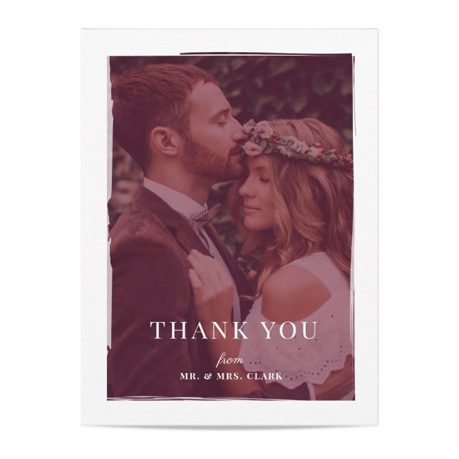 Tarjeta De Agradecimiento Boda de superposición cepillado Gracias (Subido por el creador)