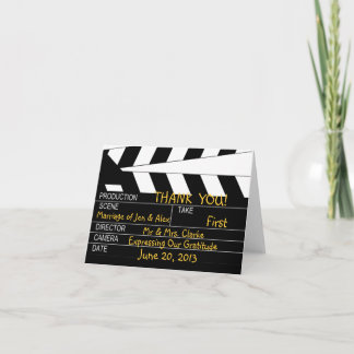 Tarjeta De Agradecimiento Boda de tema de película Gracias