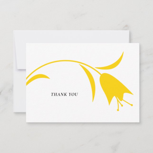 TARJETA DE AGRADECIMIENTO BODA DE TULIP AMARILLO MOD (Anverso)
