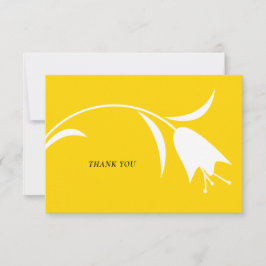 TARJETA DE AGRADECIMIENTO BODA DE TULIPÁN AMARILLO MODERNO