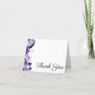 Tarjeta De Agradecimiento Boda de tulipanes de color de agua ultravioleta