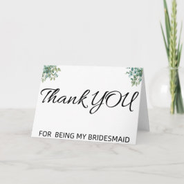 Tarjeta De Agradecimiento boda de vegetación de eucalipto