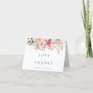 Tarjeta De Agradecimiento Boda de verano de Boho Floral Spring