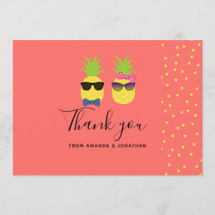 Tarjeta De Agradecimiento Boda de verano tropical exótica linda Gracias