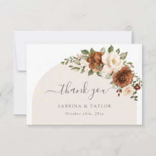Tarjeta De Agradecimiento Boda de verdor de rust floral