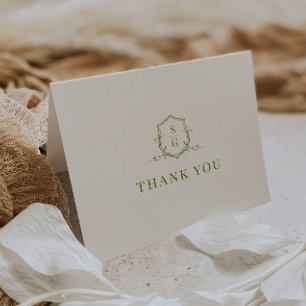 Tarjeta De Agradecimiento BODA de VERONA Escudo de Flor Silvestre