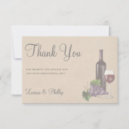Tarjeta De Agradecimiento Boda de viñedos de vino ruso