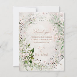 Tarjeta De Agradecimiento Boda de Whisper y Rubor