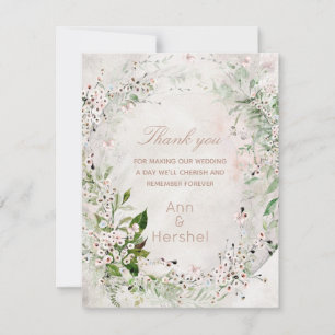 Tarjeta De Agradecimiento Boda de Whisper y Rubor