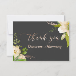 Tarjeta De Agradecimiento Boda de White Lilies