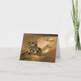 Tarjeta De Agradecimiento Boda del anillo del diamante Cortado en Princesa G