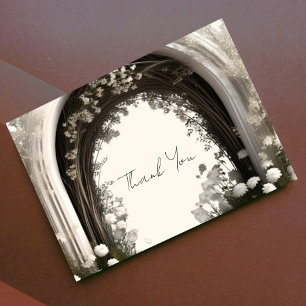 Tarjeta De Agradecimiento Boda del Arco Botánico Romántico Boho