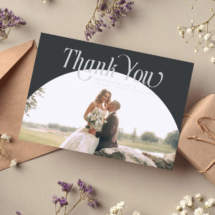 Tarjeta De Agradecimiento Boda del Arco de Carbón Gracias