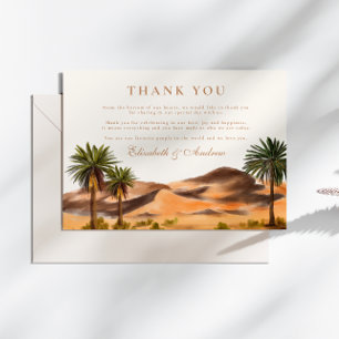 Tarjeta De Agradecimiento Boda del desierto pintado