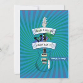 Tarjeta De Agradecimiento Boda del Festival de Rock de Verano