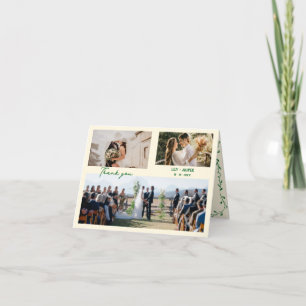 Tarjeta De Agradecimiento Boda del Mediterráneo Verde caprichoso