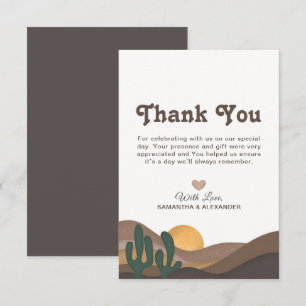Tarjeta De Agradecimiento Boda del paisaje del desierto de la Gran Cuenca