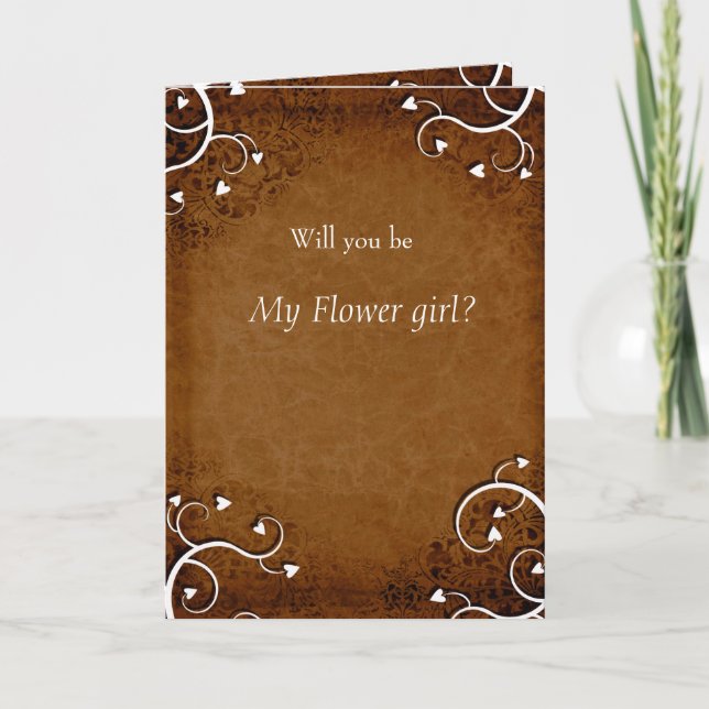 Tarjeta De Agradecimiento Boda del sueño, ¿es mi chica floral? (Anverso)