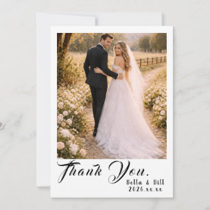 Tarjeta De Agradecimiento Boda Deportiva Moderna y Sencilla para Pareja