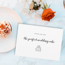 Tarjeta De Agradecimiento Boda Diseñador de pasteles Baker Bakery