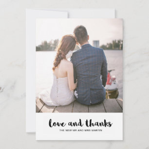 Tarjeta De Agradecimiento Boda Dots Love and Gracias Photo
