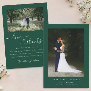 Tarjeta De Agradecimiento Boda Ecológica Gracias Foto Moderna