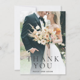 Tarjeta De Agradecimiento Boda Editorial de Foto Moderna