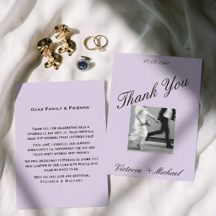 Tarjeta De Agradecimiento Boda Editorial Romántica Atemporal
