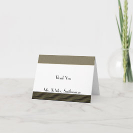 Tarjeta De Agradecimiento Boda elegante Art Deco, agradecimientos