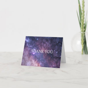 Tarjeta De Agradecimiento Boda elegante de la constelación celestial de la g