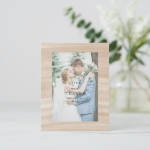 Tarjeta De Agradecimiento Boda elegante neutral arenosa chic costera