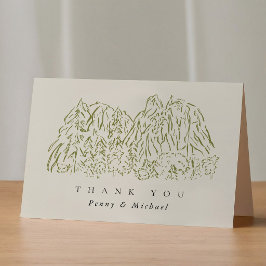 Tarjeta De Agradecimiento Boda en el Parque Nacional Yosemite