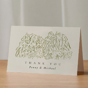 Tarjeta De Agradecimiento Boda en el Parque Nacional Yosemite