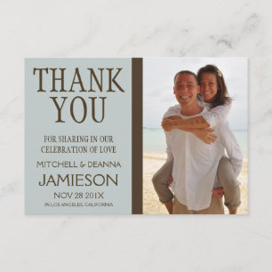 Tarjeta De Agradecimiento Boda en la Playa Agradecimientos