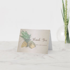 Tarjeta De Agradecimiento Boda en la Playa Piña