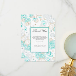 Tarjeta De Agradecimiento Boda en la playa Sea The Love 