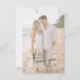 Tarjeta De Agradecimiento Boda en la playa sin invitados